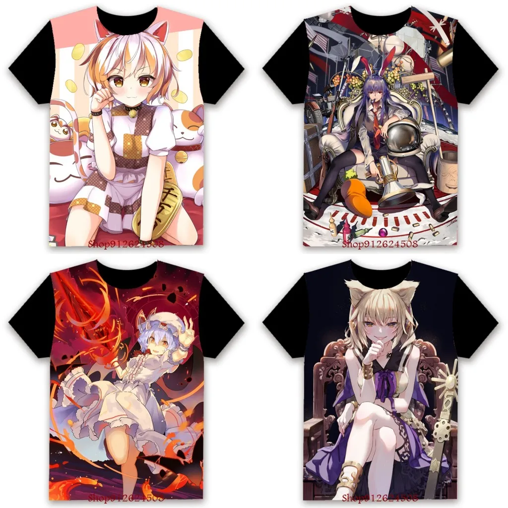 Футболка Мужская/Женская с 3D-принтом Аниме TouHou Project Повседневная Свободная