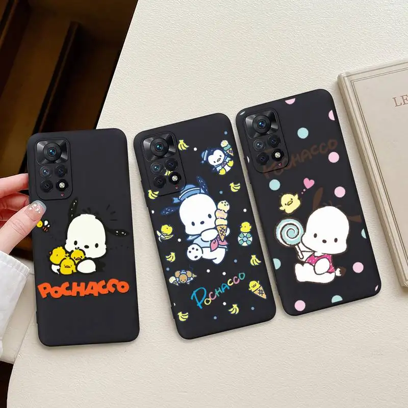 

Cartoon Dog Pochacco Phone Case For Redmi Note 11E 11S 11 10 9 Pro 9A K20 K30 K40 Soft Silicone Cover