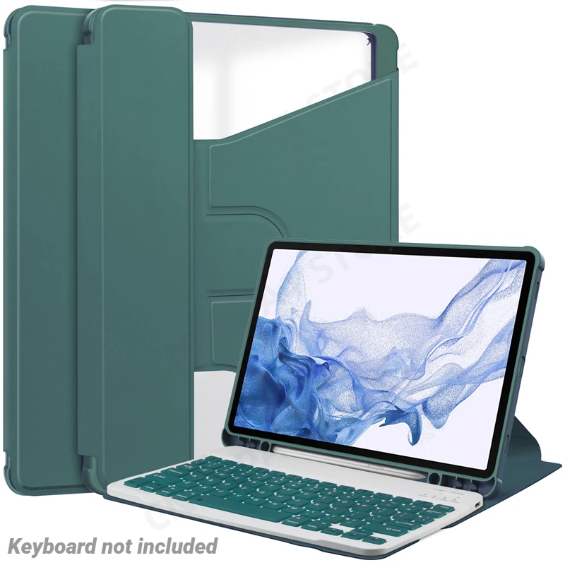 

360 Rotative Bluetooth Keyboard Docking Cover for Samsung Galaxy Tab S9 Plus 12.4" Smart Case Pencli Holder SM-X810 X816B X818U