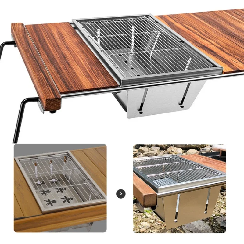 Складной гриль для барбекю из нержавеющей стали