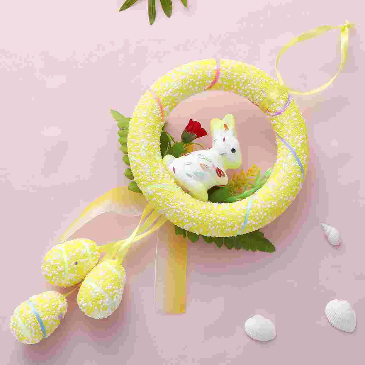 

Bunny Foam Decoration Flower Garland Rose Garland Easter Bunny Wreath Twig Wreath Decorate Easter Party Supplies
