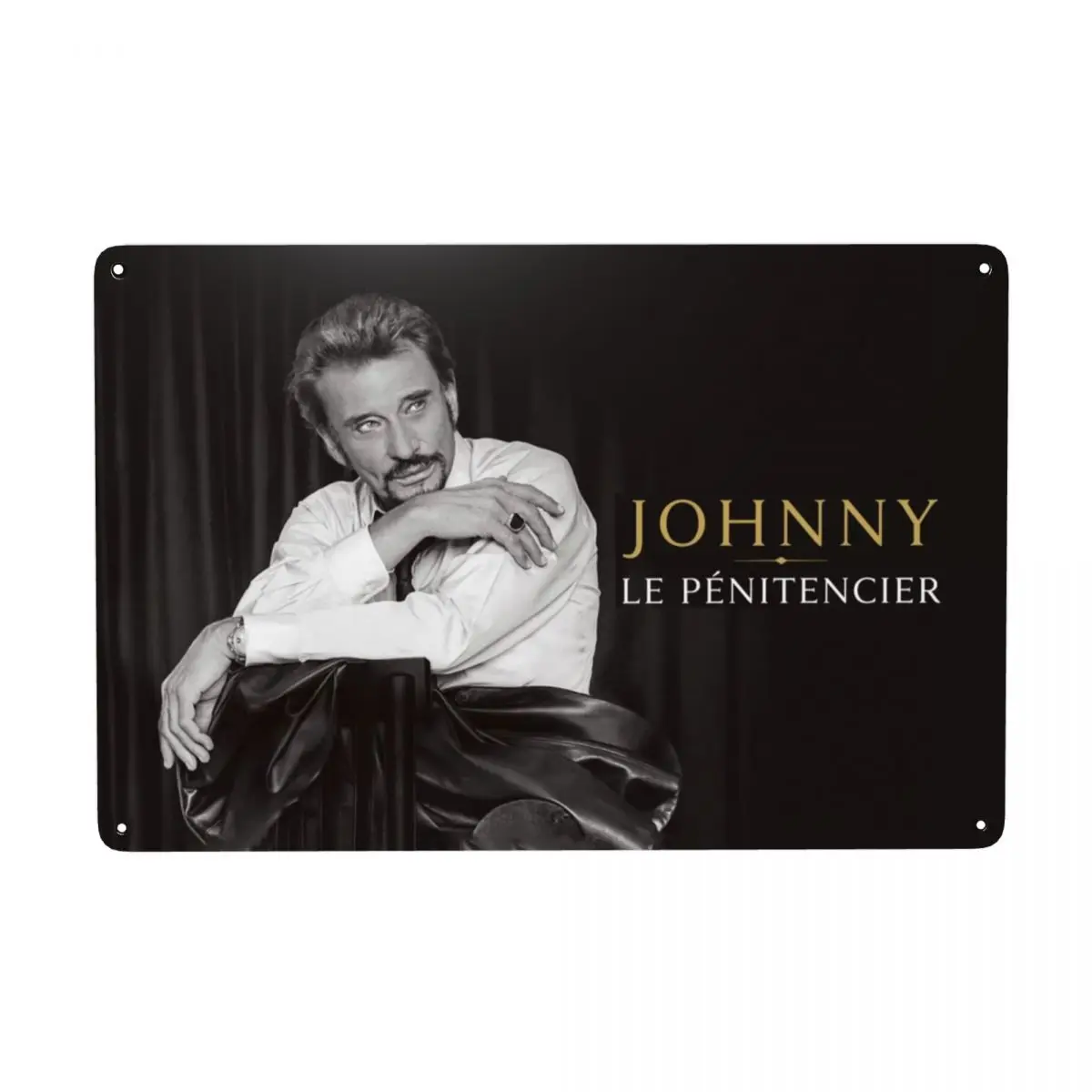 

Johnny Hallyday Rock Sign Custom Vintage French France Singer Metal Plaque for Pub Cafe Yard Man Cave Bar Home Decor