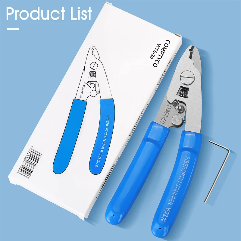 VCFS-20 Stainless Steel Two-port Fiber Stripping Pliers FTTH Tool Fiber Optic Wire Stripper