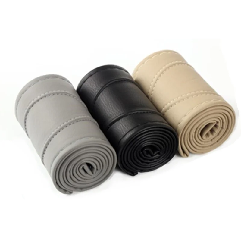 Ультратонкое волокнистое кожаное шитье чехол на руль автомобиля сделай сам