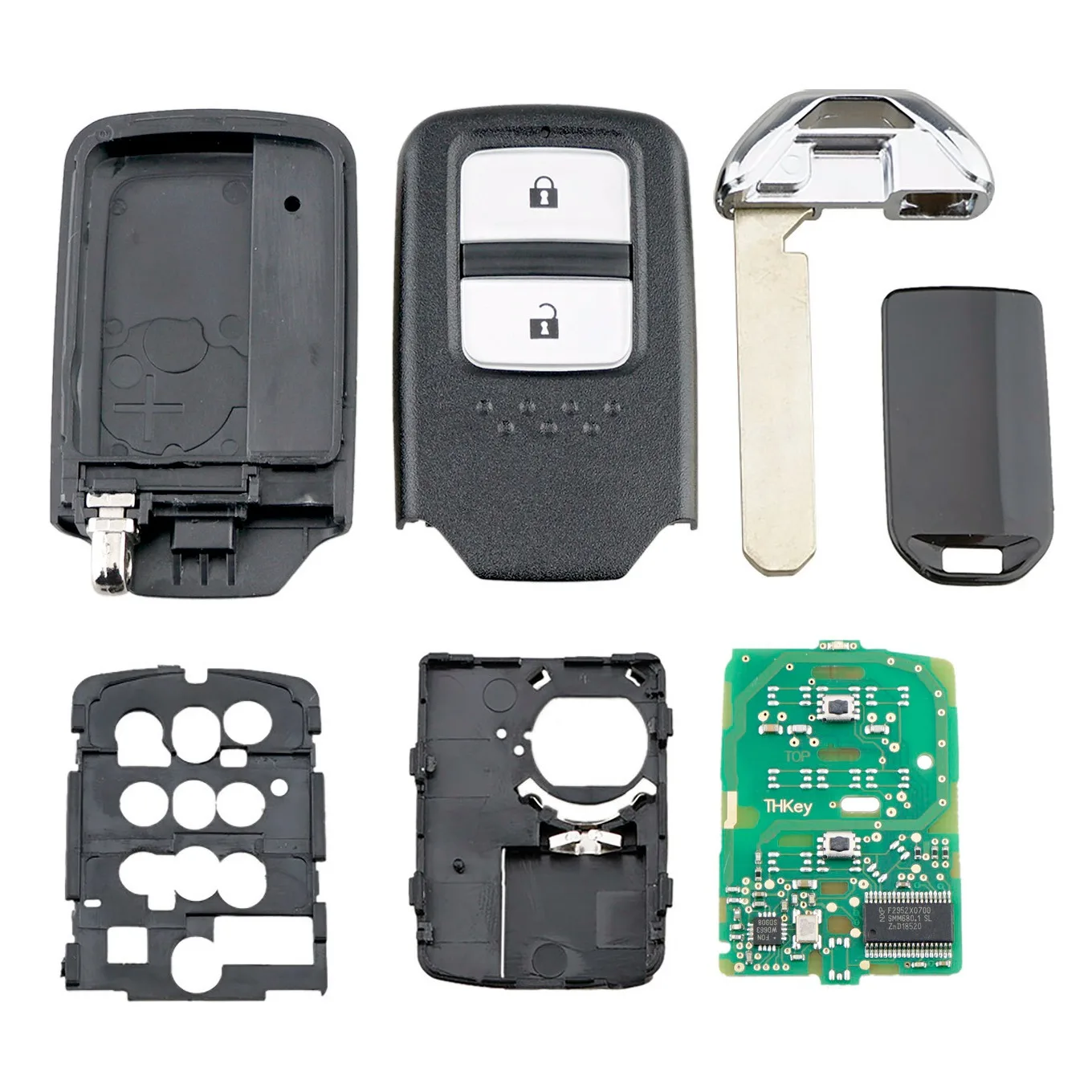 Car Smart Remote Key 2 Button 433Mhz ID47 Chip for Honda Fit /City /Jazz XRV/Venzel HRV 72147-T5A-G01