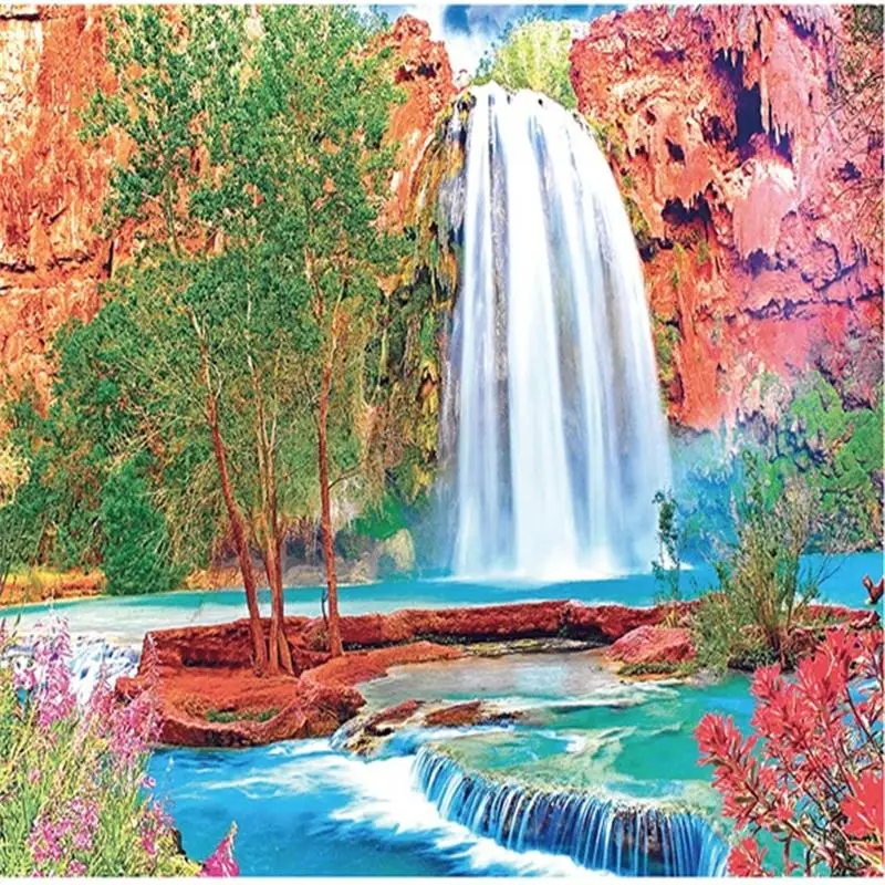 

2022 New section 5D Diamond painting, landscape, living room bedroom decoration, sticky drill cross stitch embroidery, gift frame