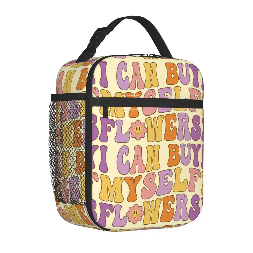 Insulated Lunch Boxes Miley Cyrus Flowers Product I Can Buy Myself Flowers Food Bag Unique Design Thermal Cooler Bento Box