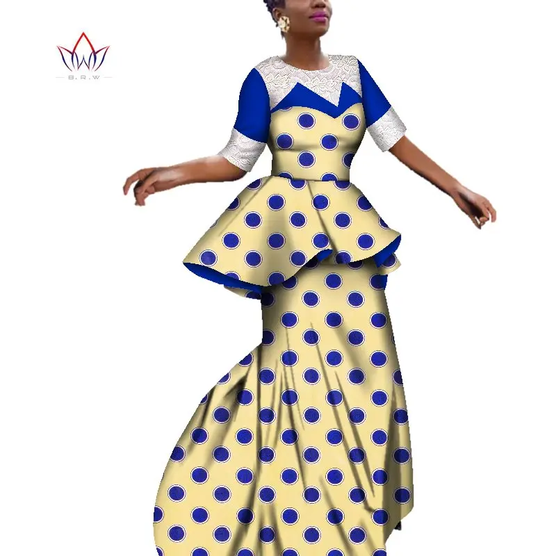 

Wholesale Women Summer Clothing 2021 Half sleeve african print Outfits plus size women clothing two piece set africa Wear WY3607