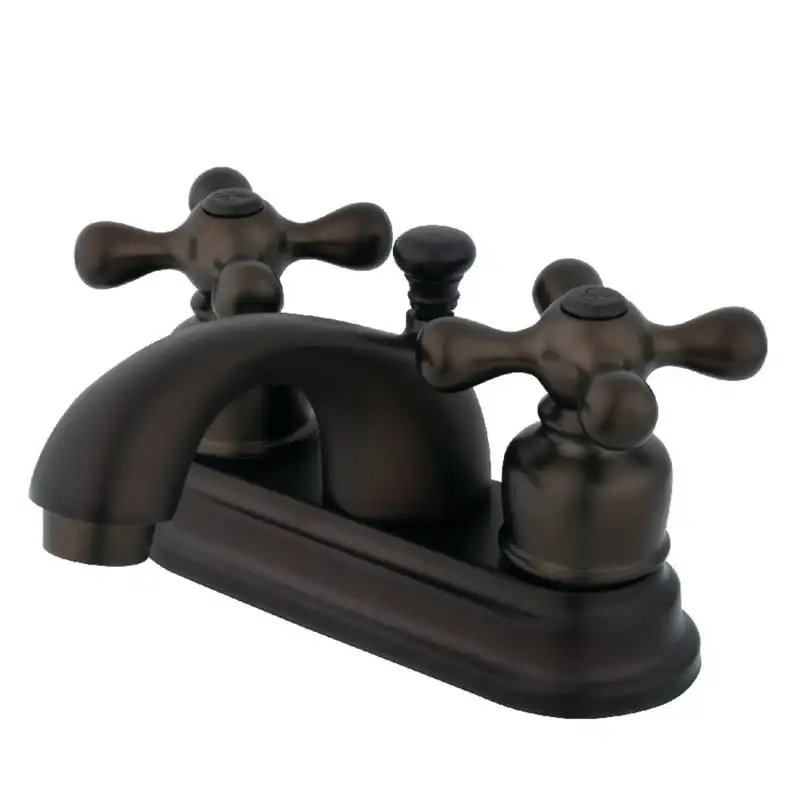 

KB2605AX 4 in. Centerset Bathroom Faucet, Oil Rubbed Bronze Mixer Tap Hot and Cold Water Free S hipping