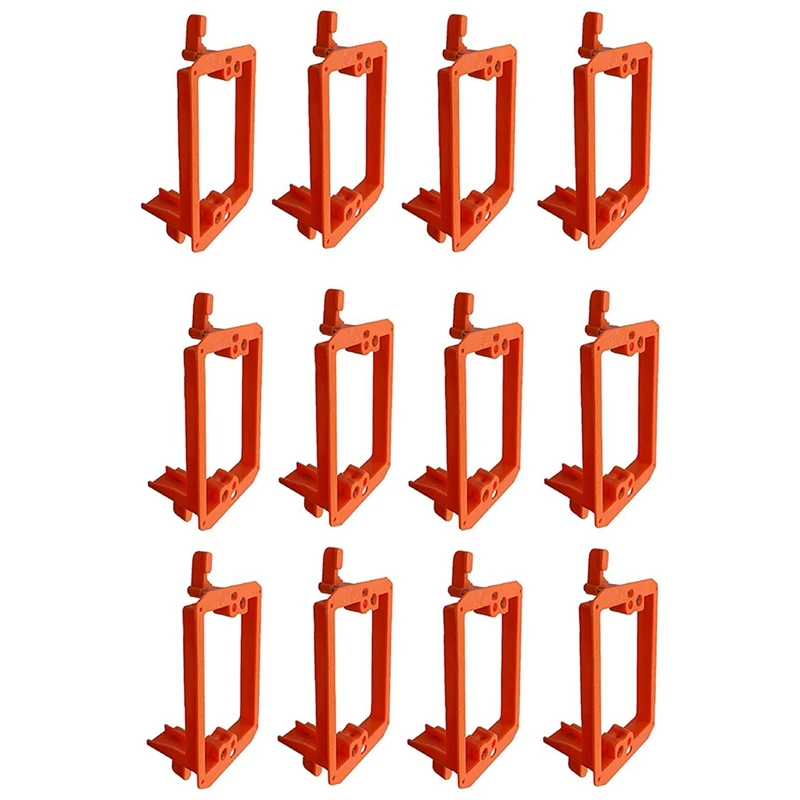

Low Voltage Mounting Bracket 1 Gang Multipurpose Drywall Mounting Wall Plate Bracket - (Single Gang, 12 Pack) Orange