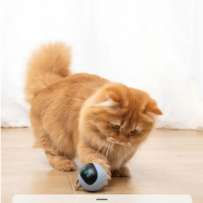 

HOT SELL Pet Smart Interactive Cat Toy Colorful LED Self Rotating Ball Toys USB Kitten Electronic Ball Toys Cat Accessories