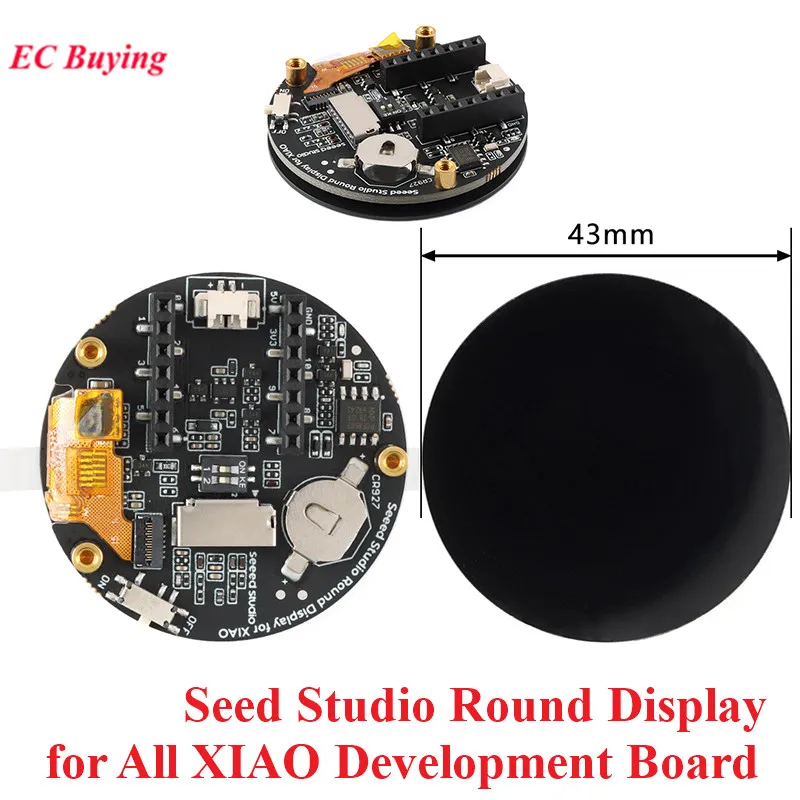 

Seed Studio Round Display for Seeedstudio XIAO 1.28 inch Circular Touch Screen Compatible with All XIAO Development Board Module