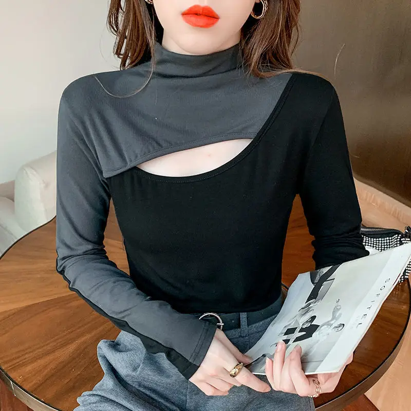 Женские футболки осенне-зимняя ажурная женская верхняя одежда с вышивкой