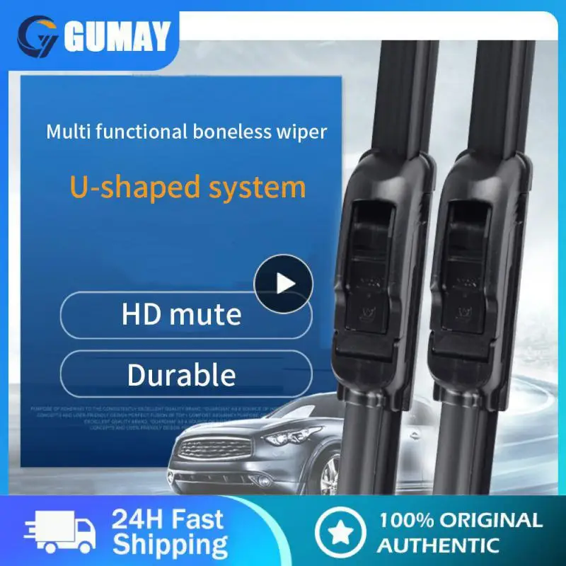 

High Carbon Memory Steel Sheet Silent Wiper Front Windscreen Rear Window Wiper General Car Boneless Wiper Car Accessories Silent