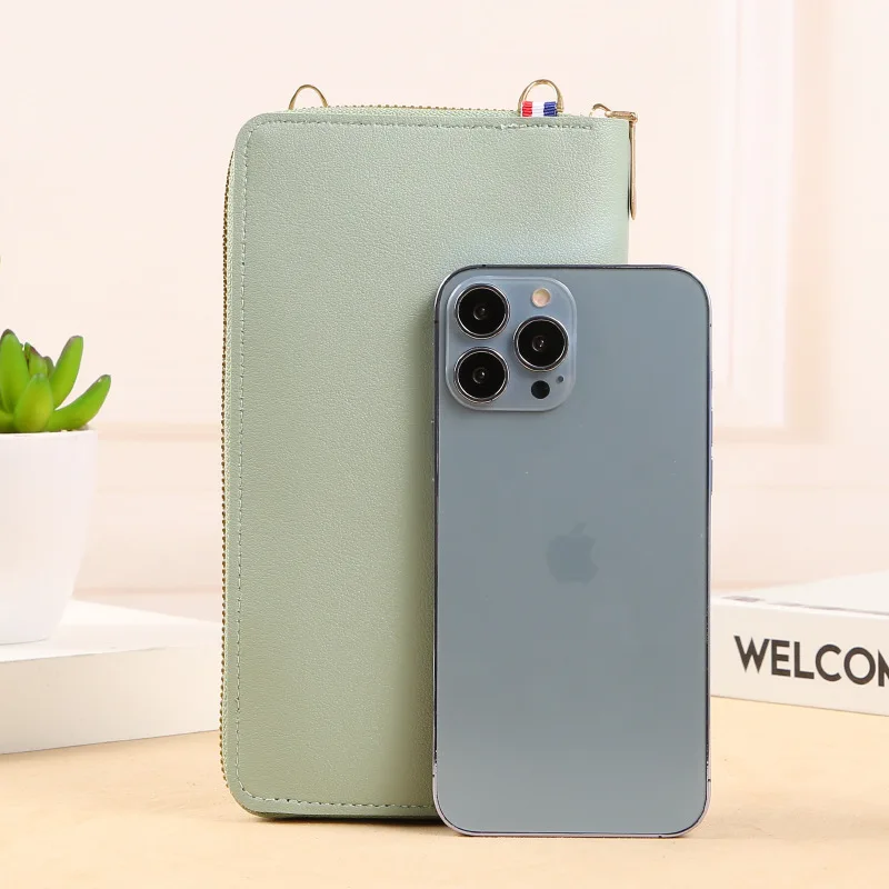 2023 touch-screen mobile phone bag female diagonal anti-theft multifunctional one-shoulder transparent mini-purse mobile phone b