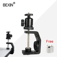 desktop stand clamp camera clamp c style clamp universal aluminum clip phone dslr support for camera photography accessories
