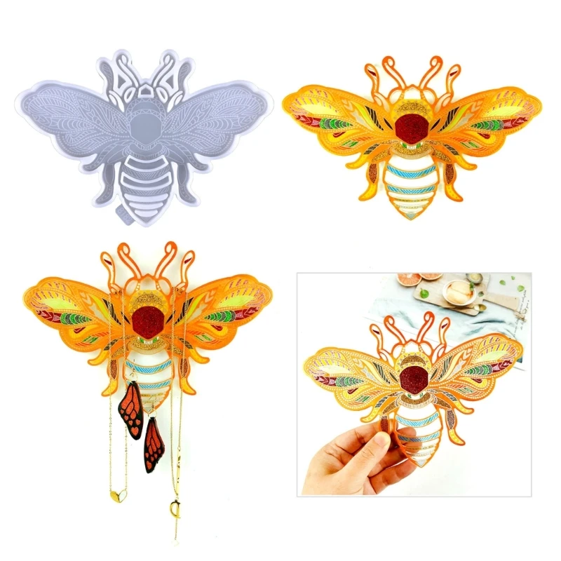 

Little Bee-shape Ornaments Resin Casting Silicone Mold Woman Storage Decorative Pendant Jewelry Mold for DIY Crafts