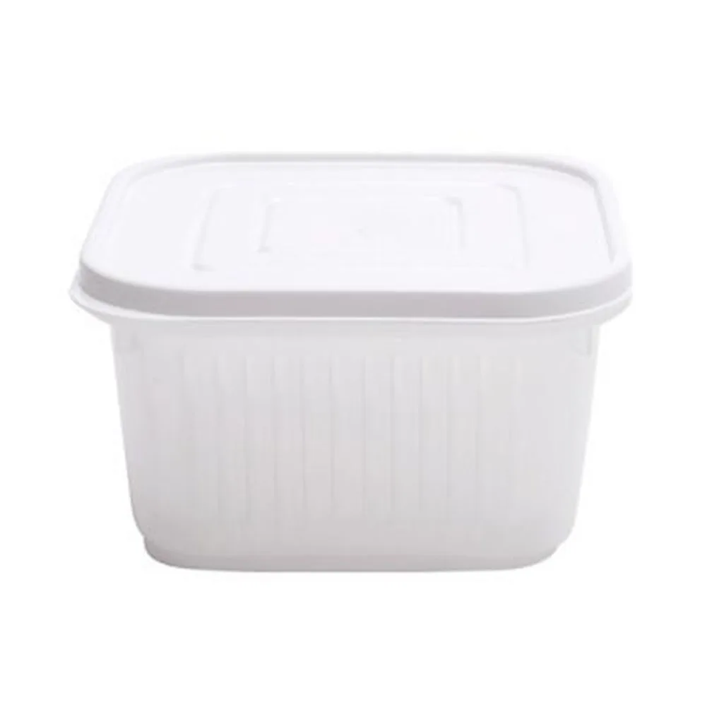 

1pc Kitchen Gadget Plastic Storage Box Fresh-Keeping Box Refrigerator Fruit Vegetable Drain Crisper Kitchen Storage Containers