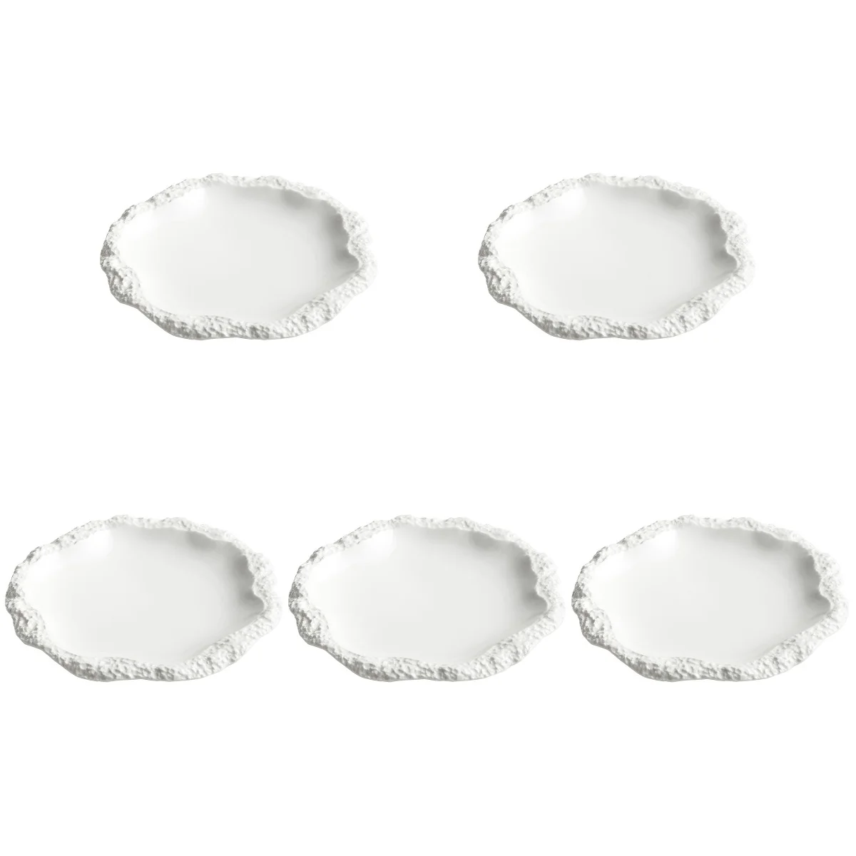 

5x Kitchen Plate Decorative Plate Ceramic Plate Round Plate White Plate Porcelain Plate Dinner Plate Pasta Plate