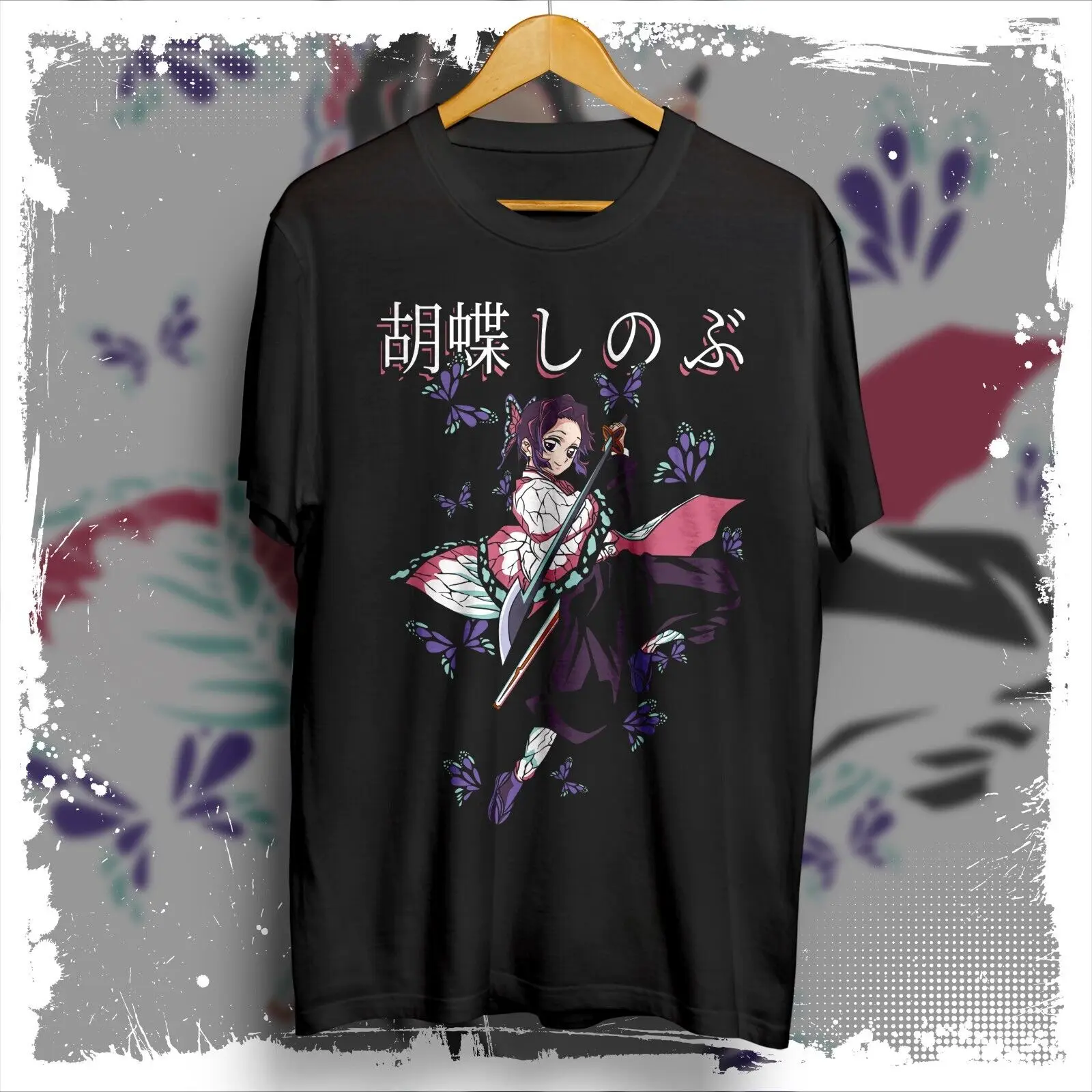 Футболки с рисунком аниме Shinobu Kocho футболка Demon Slayer рубашка