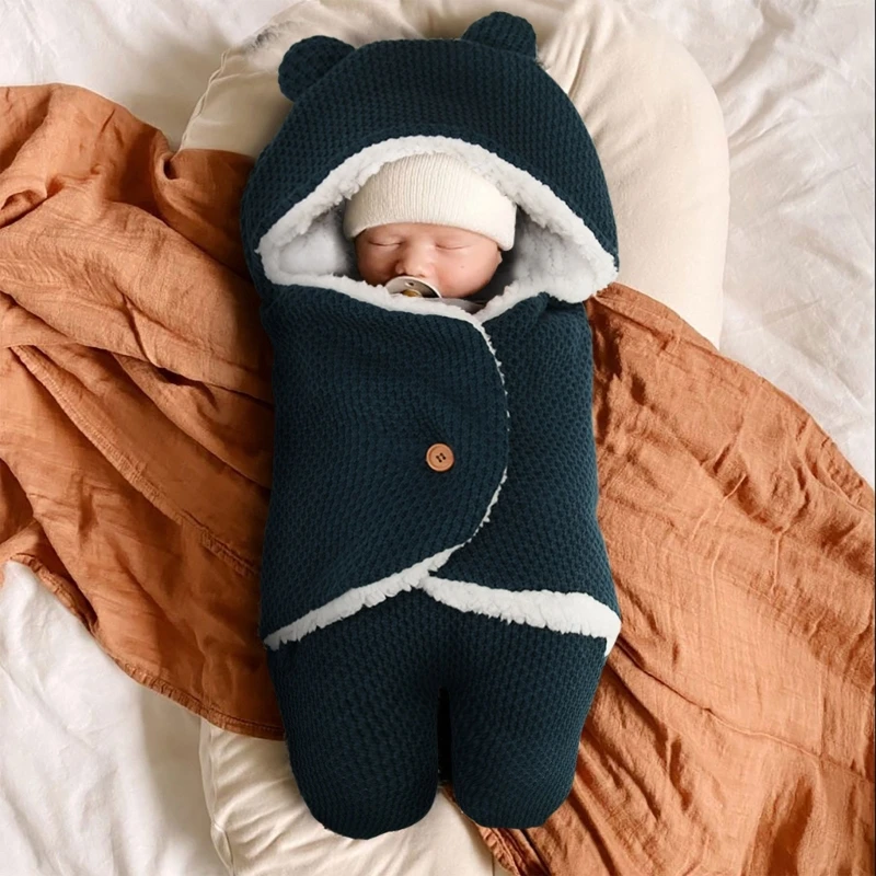 

Wrap Swaddle Blanket Winter Stroller Sleeping Blanket for Baby Blanket Towel for Infants Unisex Shower Gift