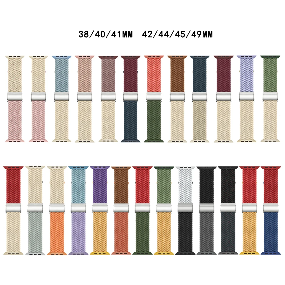 Braided Loop for Apple Watch 8 Ultra 49mm Band 41mm 45mm Nylon Correa Bracelet For IWatch Series7 6 3 4 5 SE 38mm 40mm 42mm 44mm