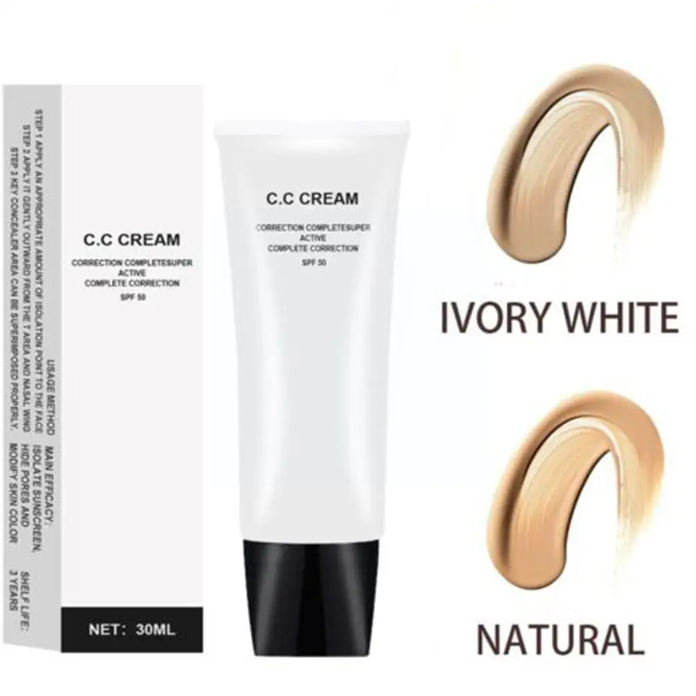 

30ML CC Cream Conceal Imperfection Skin-friendly Brighten Skin Colour Cosmetics Foundation Concealing Cream For Coarse Pore T4P0