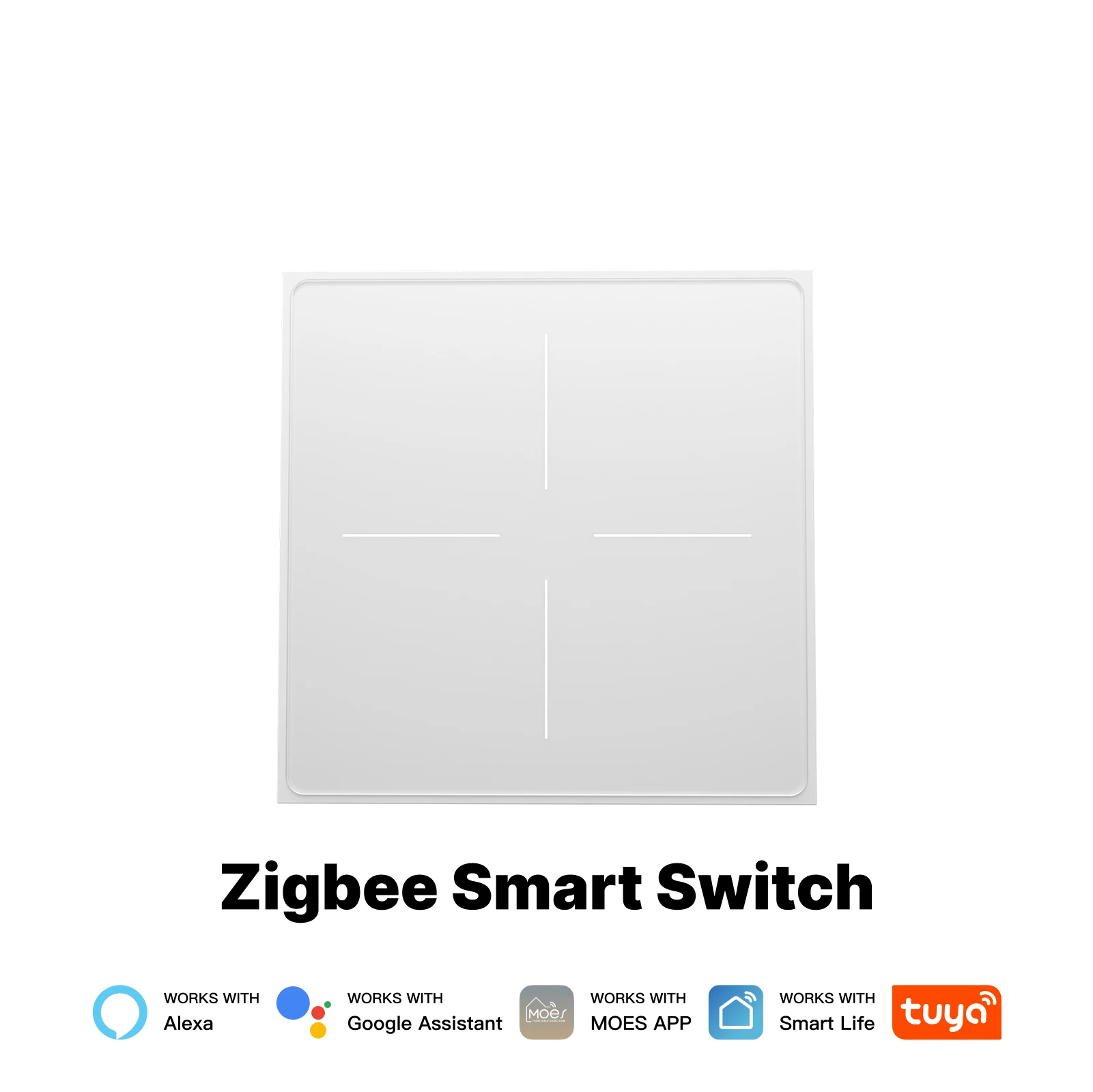 

MOES Tuya ZigBee Star Feather Switch Smart Air Touch Light Scene 2in1 EU APP Дистанционное управление с Alexa Google Home с нейтралью