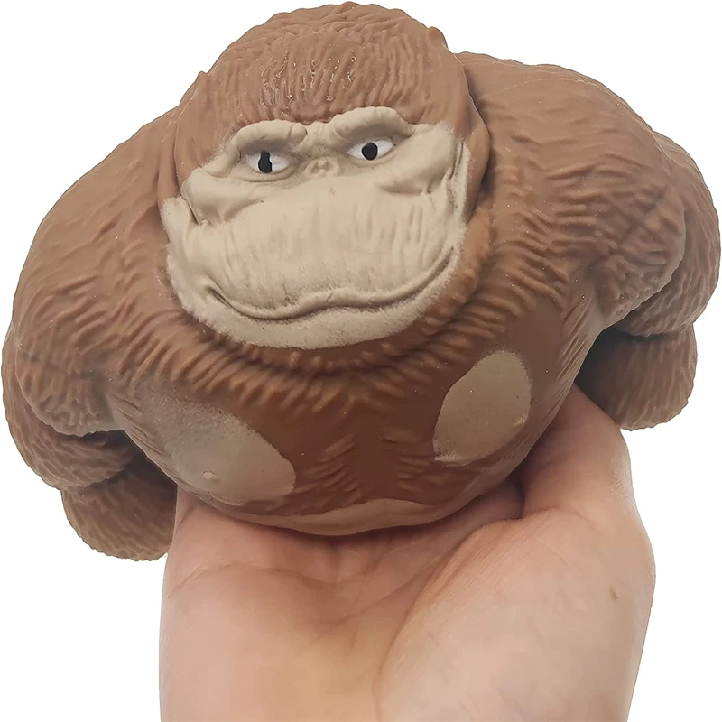 Funny Squishy Gorilla Toys Stress Relief Stretch Gorilla Animal Figure Squeeze Toy Anxiety ADHD & Autism for Kids & Adults Gifts enlarge