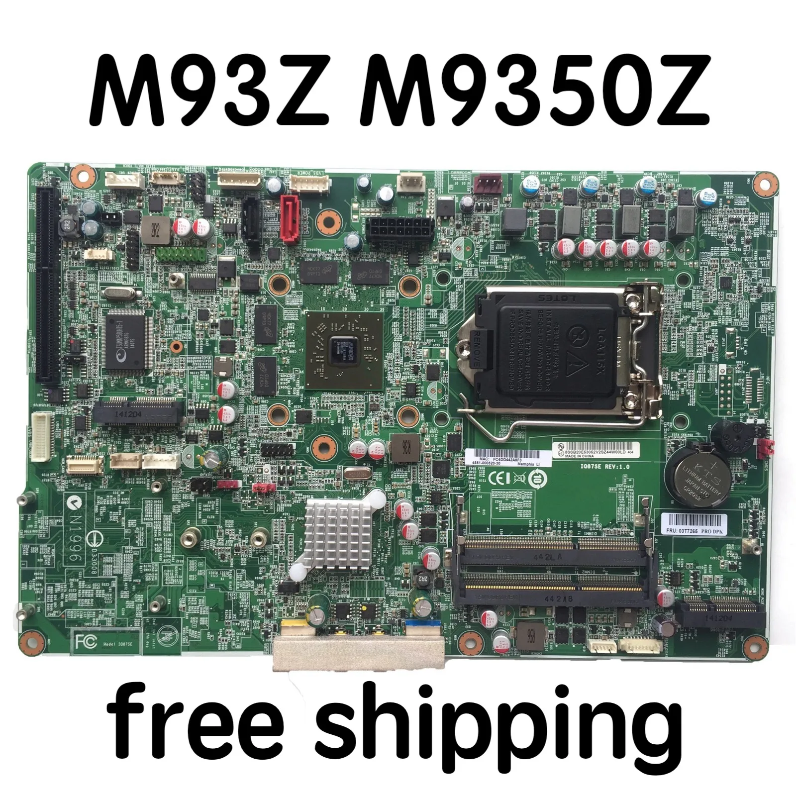 

Материнская плата для Lenovo M93z M9350Z, материнская плата IQ87SE, 03T7265 MB, 100% Протестировано, полностью работает