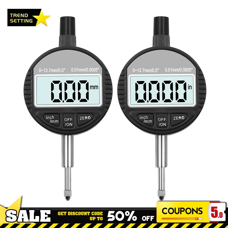 

0-12.7mm Accurate Dial Test Indicator Electronic Micrometer Measuring Instrument Tool DTI Digital Dial Indicator Tool