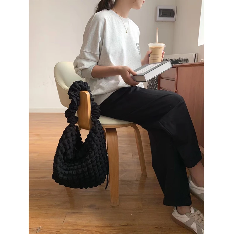 

Winter Big Shoulder Bag Space Cotton Handbag Women Casual Tote Down Crossbody Bags Feather Padded Ladies Shopper Top-handle Bag