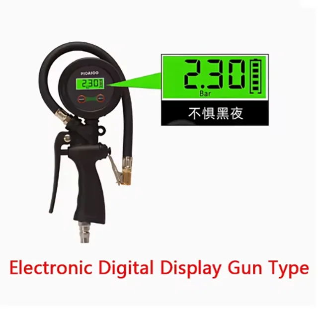 

Манометр в шинах, высокоточный автомобильный монитор давления в шинах, цифровой дисплей, пистолет давления в шинах, манометр для накачивания и газовый насос