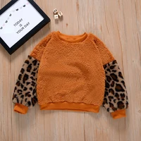 infant baby girls boys fall pullover tops autumn and winter new long sleeve spot color contrast stitching casual wool coat
