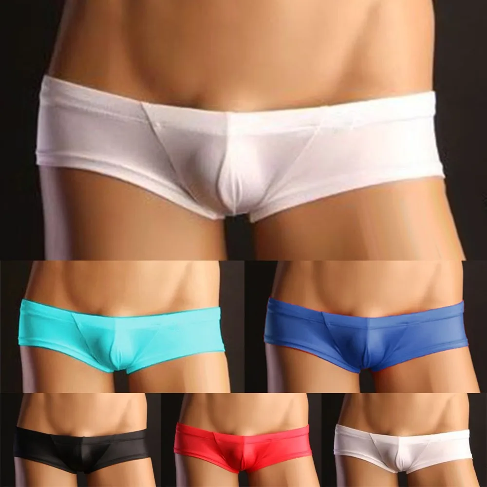 

Boxers Men Boxer Underwear Flat Pants Mini Bikini Thong Low Rise Comfortable Underpants Breathable Panties Thin Sexy Boxer Short