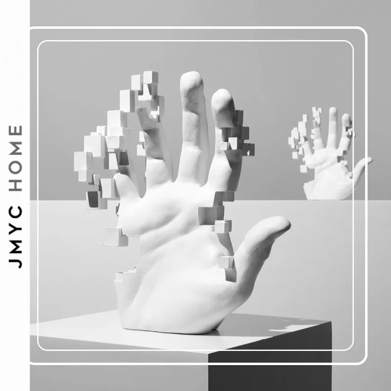 Hand Art White Artistic Body Statue Abstract Sculptures Modern Simplicity Home Decorations Living Room Bookcase Room Mesa Decor