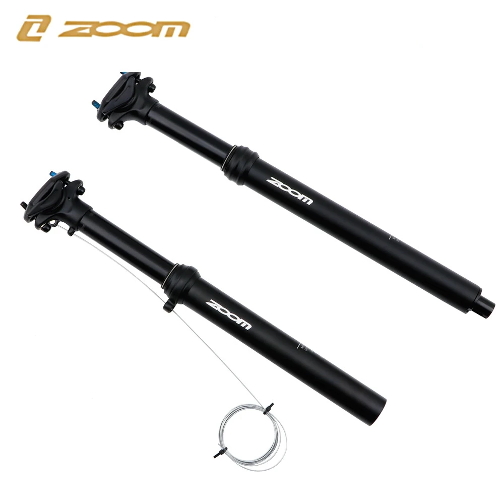 ZOOM 30.9/31.6mm Aluminum Alloy Mountain Bike Line Control Dropper Seat Post Road Bicycle Height Adjustable Seatpost