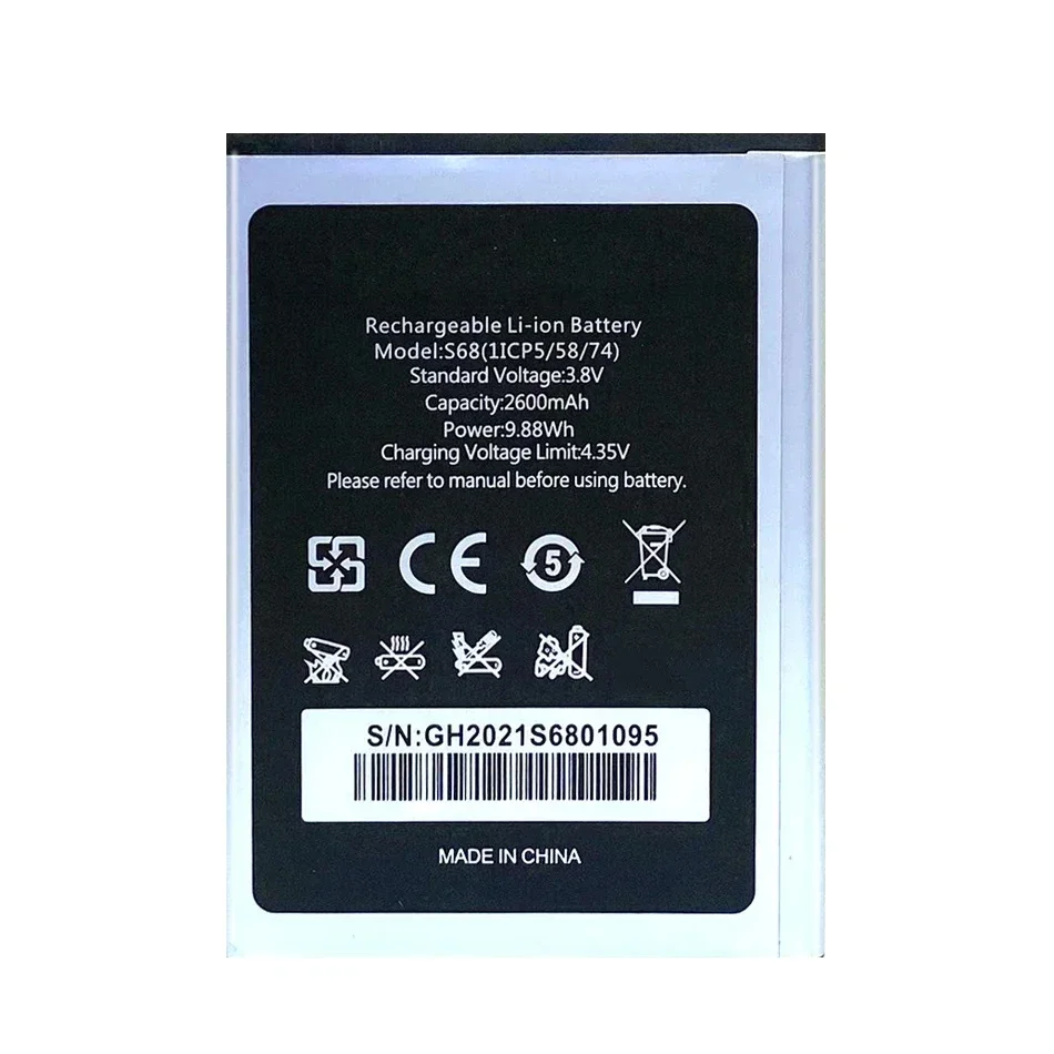 2600mAh Replacement Mobile Phone Battery For OUKITEL S68 / C16 Pro C16Pro Rechargeable High Quality Smartphon Batteries