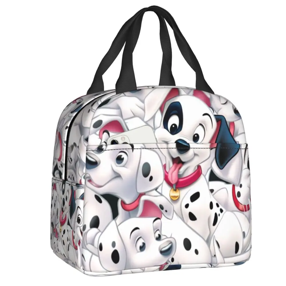 

Spotted Dog Dalmatian Insulated Lunch Bag for Women Waterproof Carriage Dogs Thermal Cooler Lunch Tote Office Work School