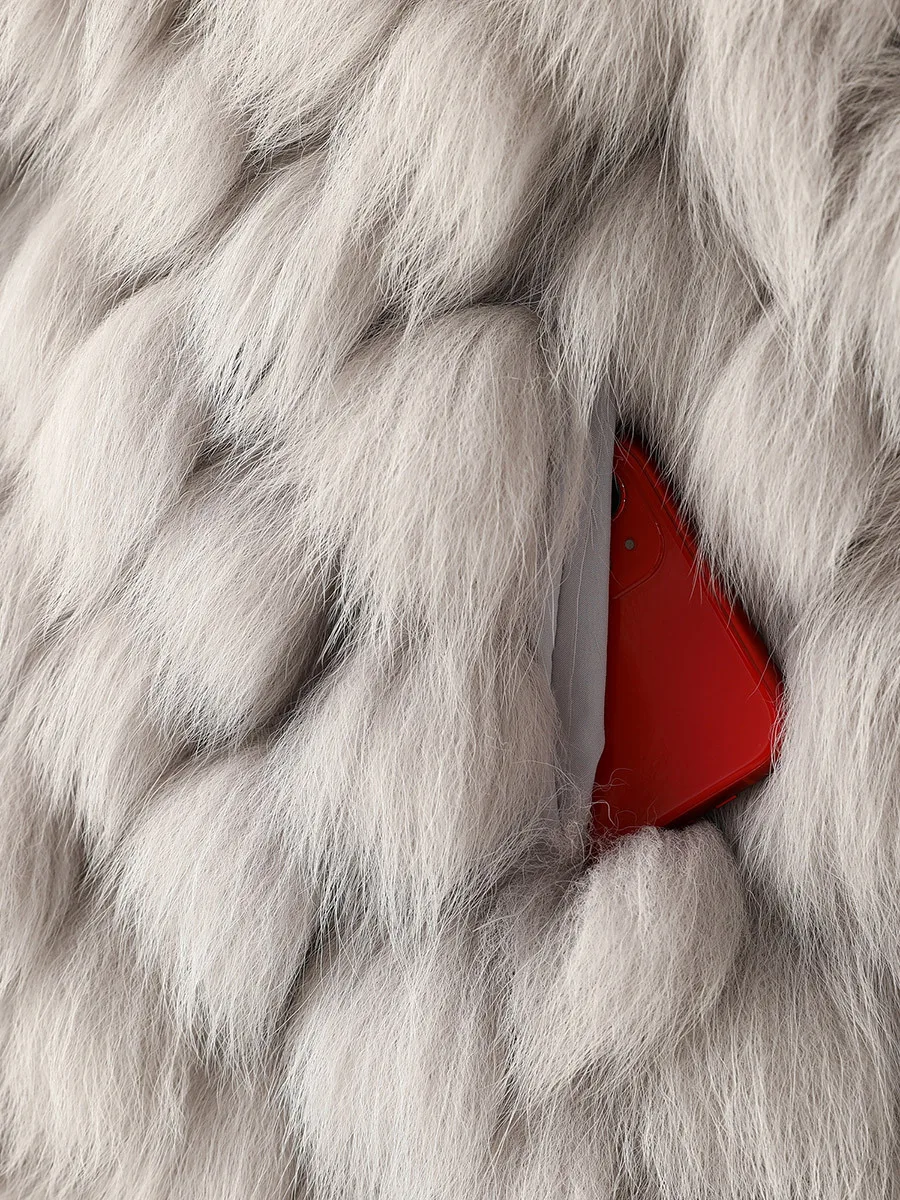 Fox fur coat women short style sleeveless 2022 new fashion casual V-neck winter vest