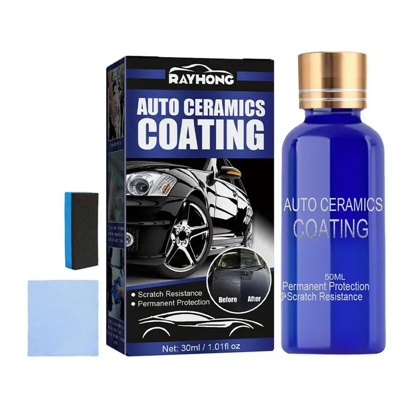 Ceramic Coating For Cars Anti Scratch Hydrophobic Polish Nano Cleaner Auto Ceramics Coating With Sponge And No-dust Cloth For