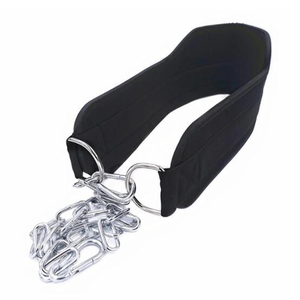 

Thick Adjustable Weight Lifting Belt Dipping Belt Pull Up Barbell building Band Strength Training Strong Bearing Capacity