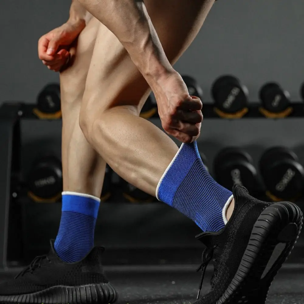 Новинка нейлоновый фиксатор голеностопа черный серый телесный синий