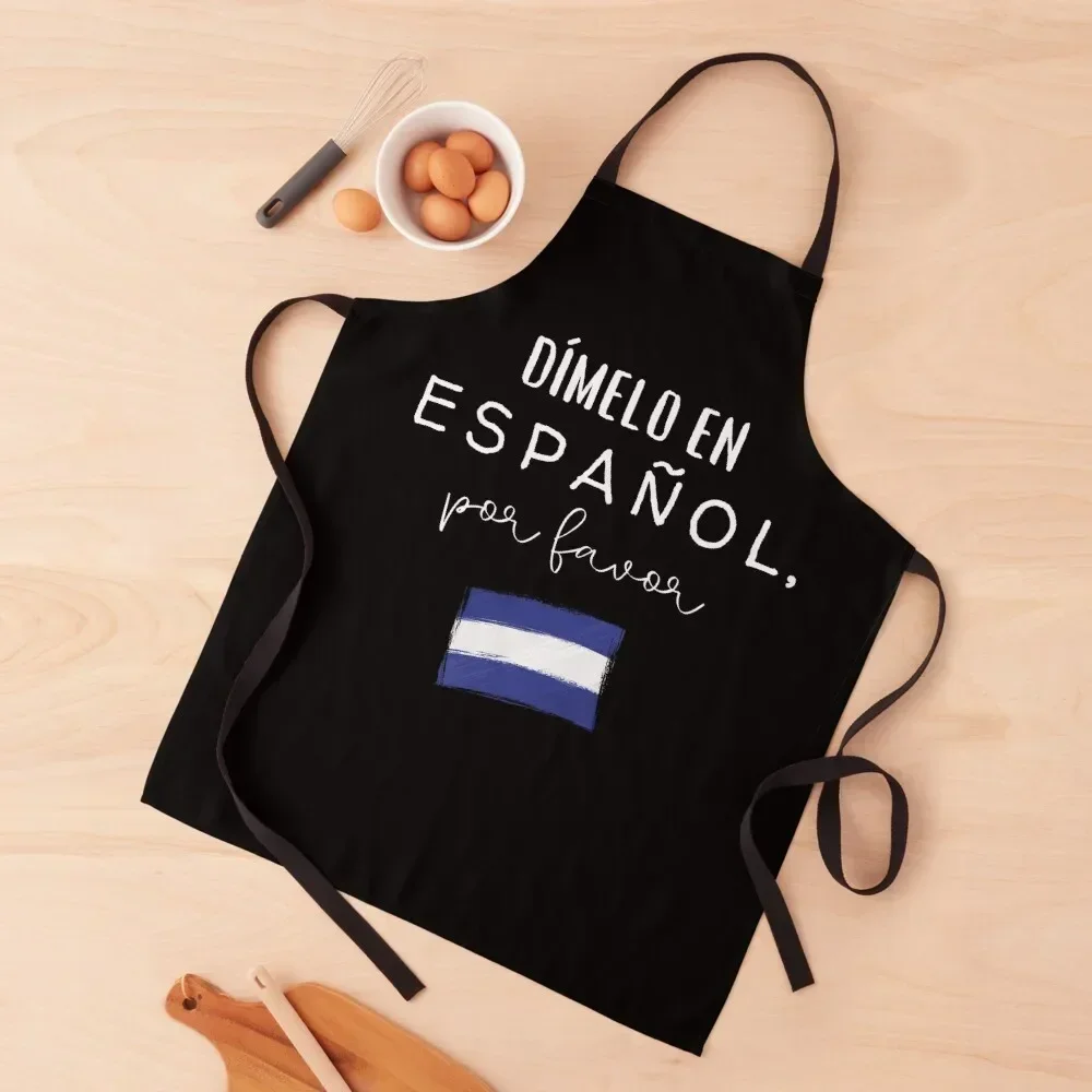 DIMELO EN ESPA?OL POR FAVOR (El Salvador-W) Фартук кухонный для девочек Женский Кухня дома и женщин