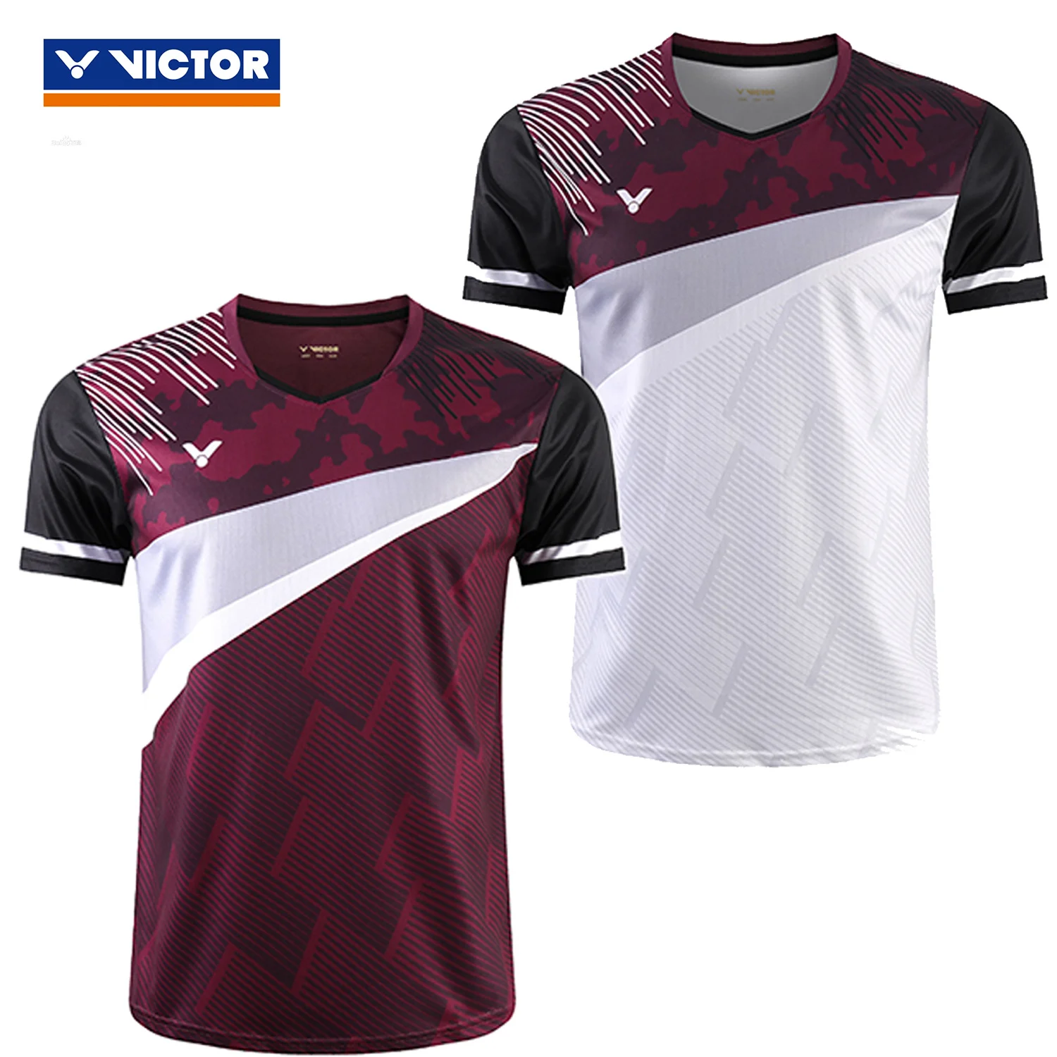 

Спортивная одежда Victor для бадминтона, мужская и женская футболка для настольного тенниса, футболка для сухого тенниса, мужская и женская фу...