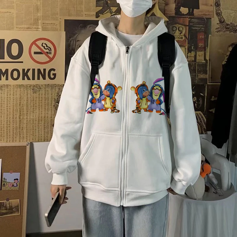 Корейская Женская осенне-зимняя толстовка с принтом в виде милого пуха Винни и