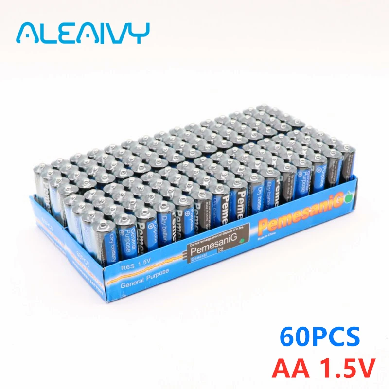 NEW 60PCS Disposable Alkaline Dry Battery AA 1.5V Battery, Suitable For Camera, Calculator, Alarm Clock, Mouse, Remote Control