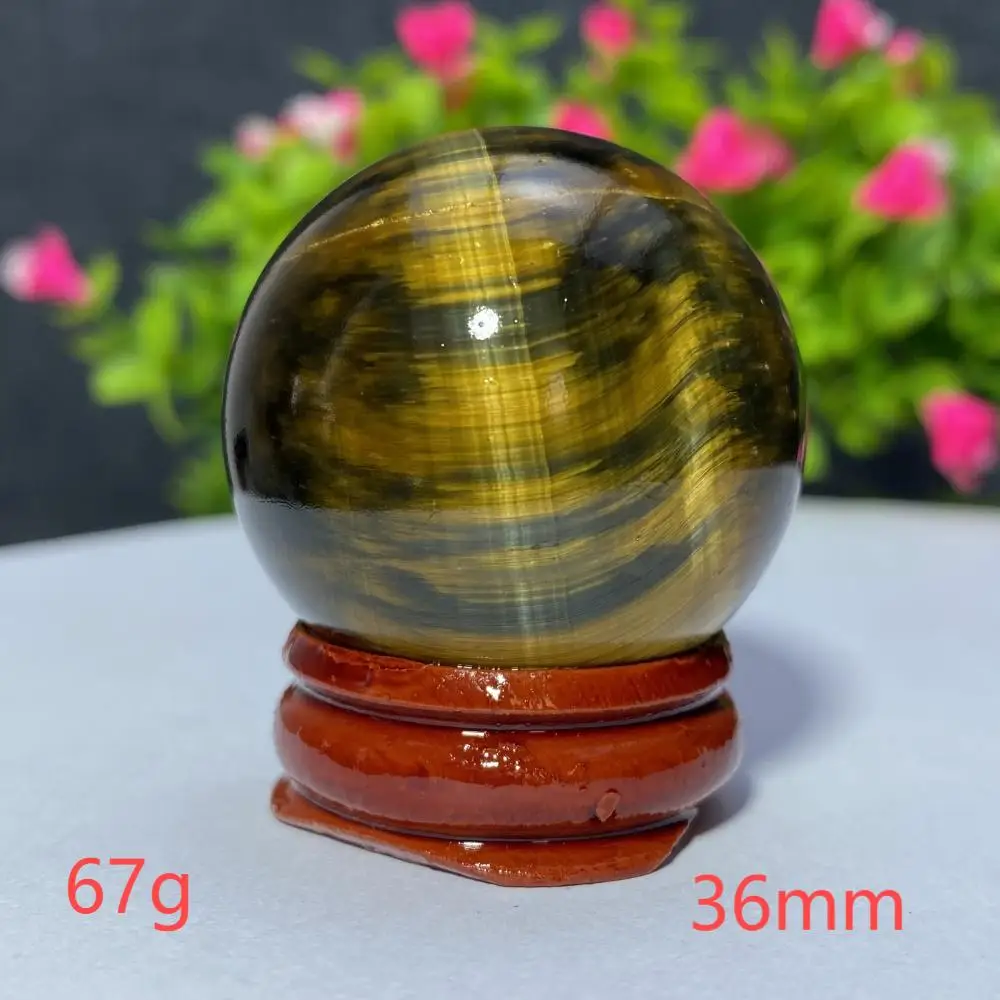 

Голубой желтый тигровый глаз кристалл шар