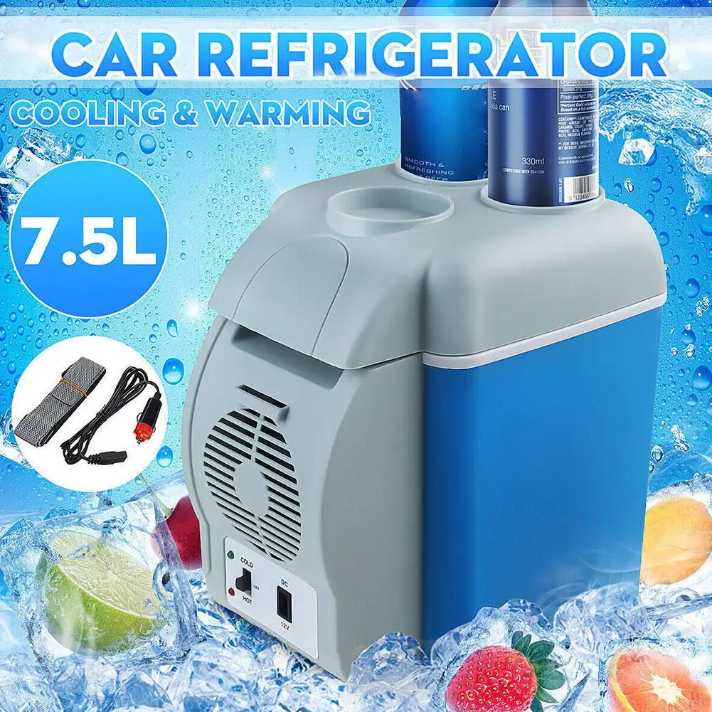 

12V Refrigerator Freezer Heater 7.5L Mini Car Freezer Electric Portable Travel Icebox Refrigerator Fridge Cooler Warmer & W9K6