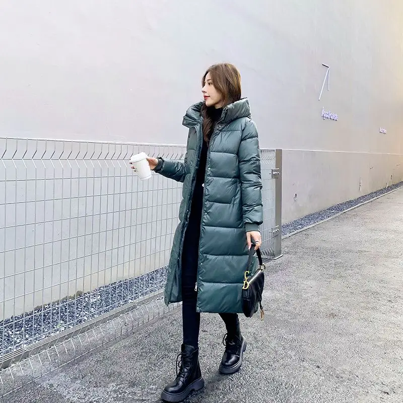 Winter Losse Hooded Parkas Jackets Women Thicken Warm Long Korean Cotton Padded Coats New Down Cotton Pockets New Ladies S56